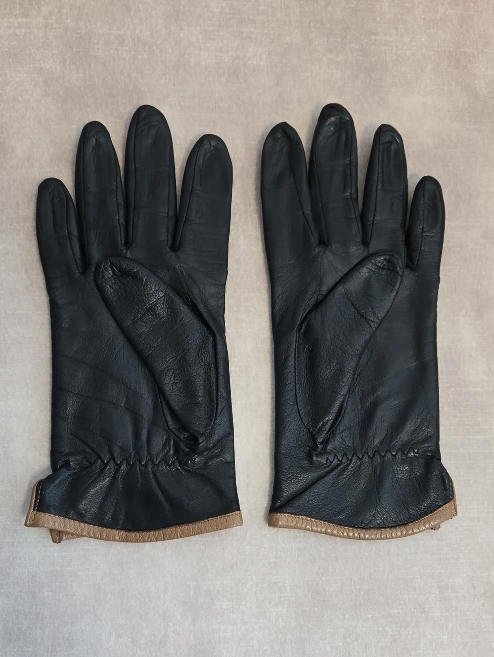 Leather Women's Gloves - Camel, Black, Red, Size 6-6.5